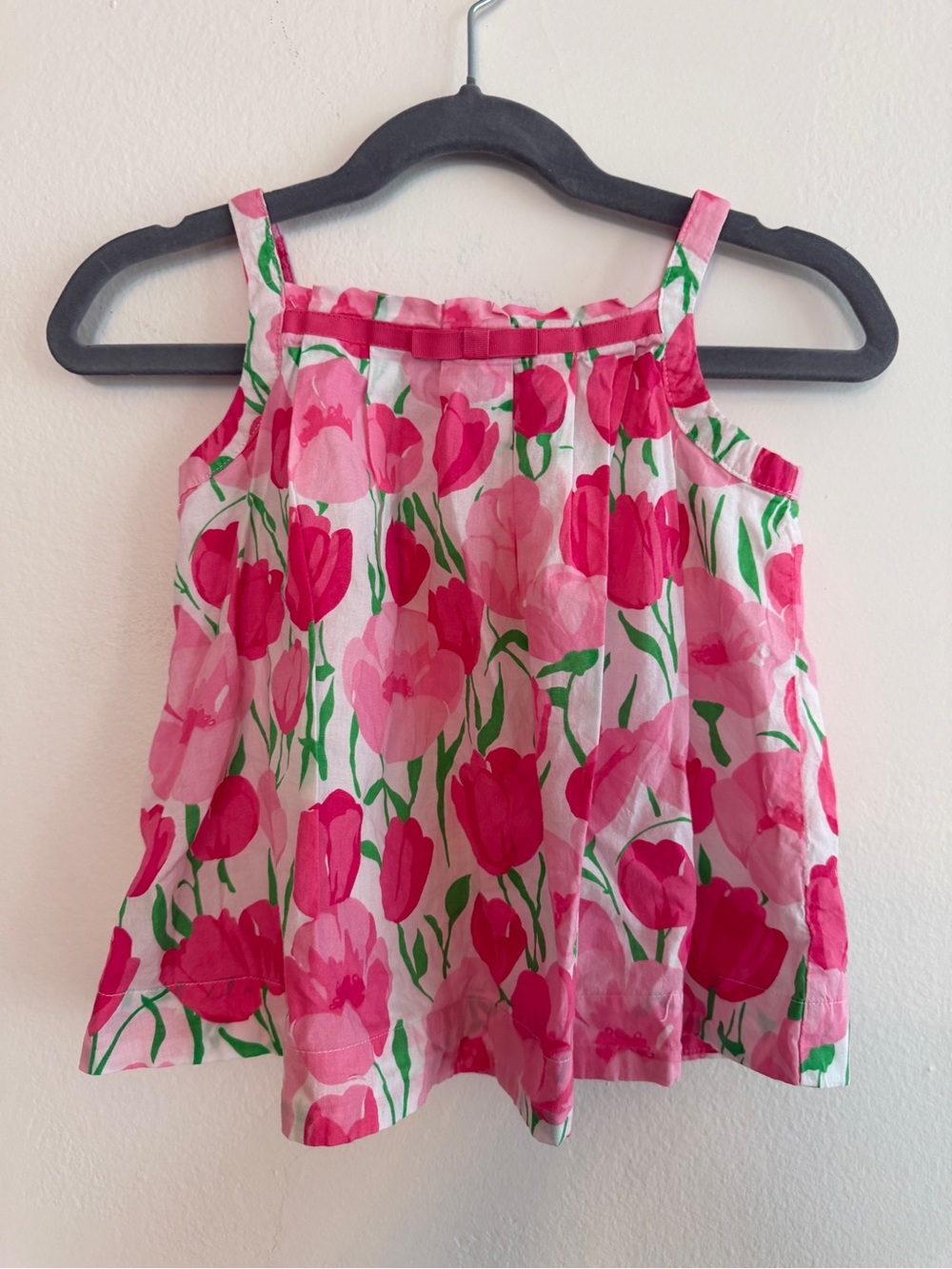 Janie and Jack Girls' Pink Floral Tank Top - Sleeveless Summer Top